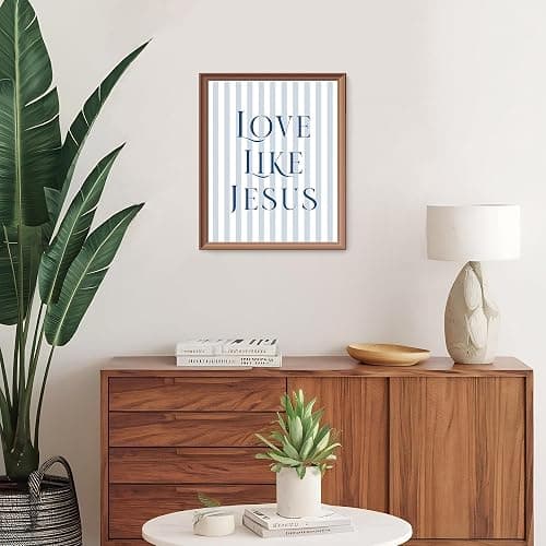 LARTSFRO Coquette Navy Blue Bow Jesus Wall Art Decor Posters, Blue Bow Room Bedroom Bathroom Wall Art Decor Aesthetic for Teen Girls Gifts, Inspirational Bible Verses Bow Wall Decor, 8x10 Inch Set of 4 Unframed Bow Pictures - 8X10in - navy blue bow thumbnail 6