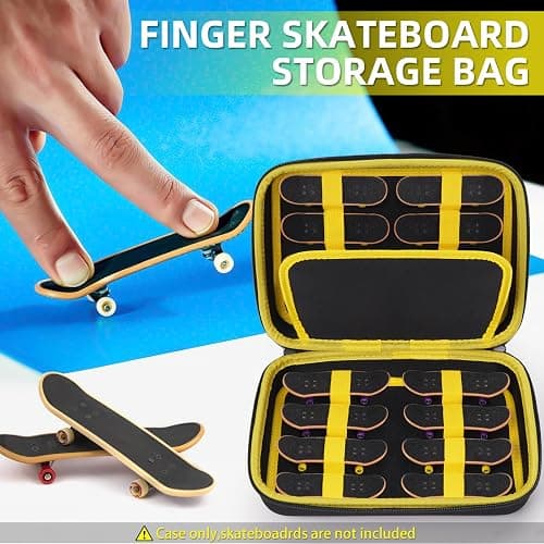 MGZNMTY Portable Storage Case for Teck Deck Ultra DLX Finger Skateboards, Fingerboard Carrying Case Compatible with 16 PCS Tech Deck Fingerboard (Large, Black) thumbnail 4
