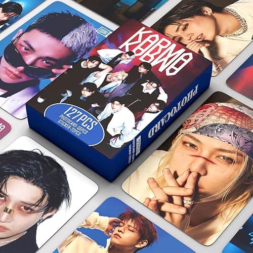Stray Kids KARMA Album Photocards 127PCS KARMA Photo Card Set Stray Kids The 4th Album Merch Boys and Girls Card Set 55 PCS Photocard and 72 PCS Stickers Gift for STAY thumbnail 3