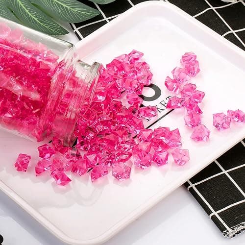 180-190pcs Premium Multicolored Fake Crushed Ice Rock Plastic Gems Jewels Acrylic Ice Rock Crystals Treasure Fake Diamonds Plastic Ice Cubes for Kids Toy Decoration Wedding Display Vase Fillers Crafts thumbnail 7