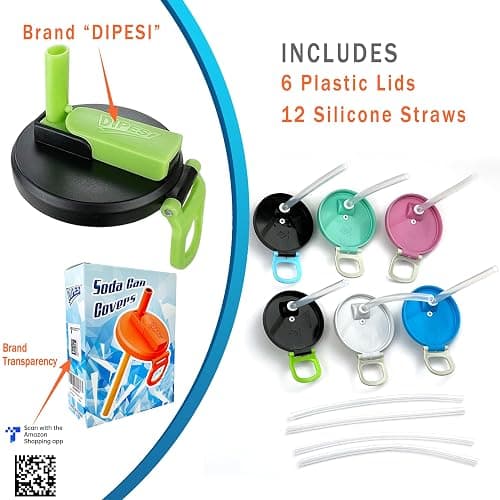 Pop Can Lids with Straws thumbnail 4