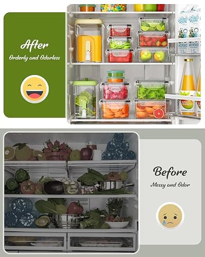 40 Piece Food Storage Containers with Lids(20 Containers & 20 Lids), BPA-Free Plastic Food Containers for Kitchen Storage and Organization, Leak Proof Meal Prep Container, Includes Labels & Pen thumbnail 5
