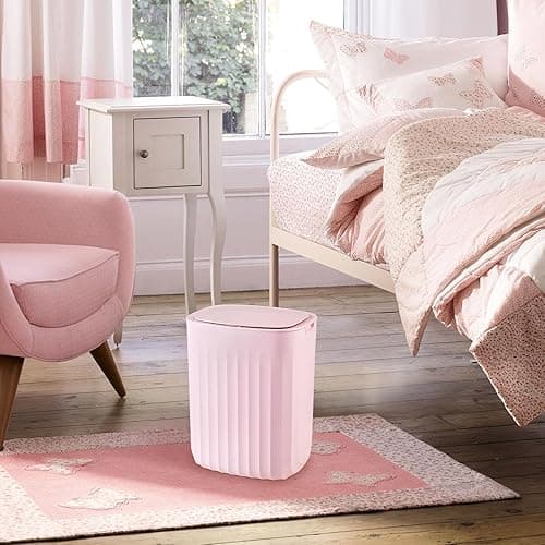 ELPHECO 3.5 Gallon Waterproof Motion Sensor Bedroom Trash Can with Lid, Automatic Garbage Bin for Bathroom Living Room Office, Pink - 3.5 Gallon - Pink thumbnail 8