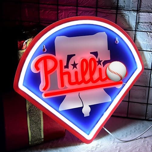 Baseball Neon Sign for Wall Decor Baseball Neon Light for Man Cave Team Led Light Up Sign for Bedroom Bar Dorm Party Birthday Gifts for Sport Fans 5V USB Powered Size13.3 * 12.2IN(ZYLD271) thumbnail 3