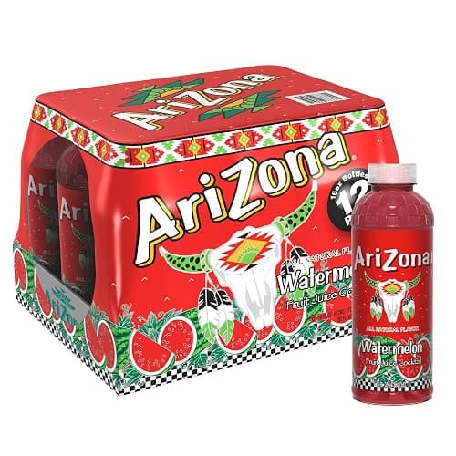 AriZona Watermelon - Fruit Juice Cocktail - 16 Fl Oz (Pack of 12) - Image 1