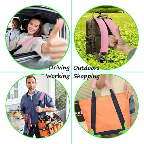 tecooller Car Seat Belt Cover Pad, 5 Pack, Seatbelt Covers for Car Accessories, Soft Material, Car Seat Strap Pads, Pink 10.63 inches, Applicable for All Vehicles, Comfort for Neck Shoulders (5-Pink) thumbnail 7