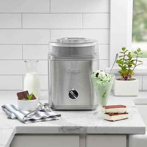 Cuisinart Ice Cream Maker Machine, 2-Quart Ice Cream, Sorbet and Frozen Yogurt Machine, Fully Automatic Double-Insulated Freezer Bowl Makes Frozen Desserts in Under 30 Minutes, ICE30BCP1, Silver thumbnail 2