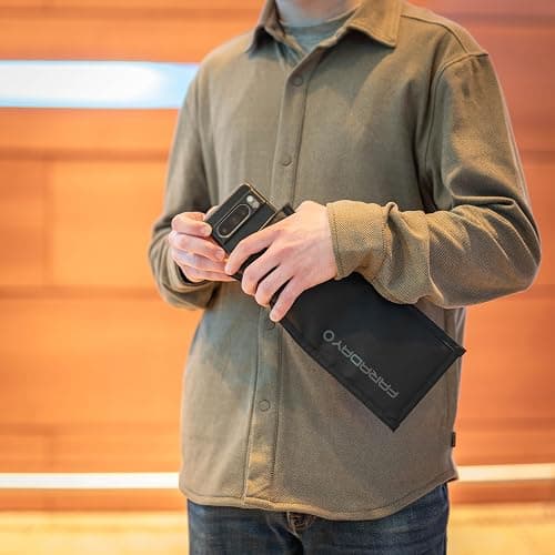 Faraday Defense Faraday Bag Jacket Pro for Phones | Magnetic Closure, Shielding - Law Enforcement & Military, Travel & Data Security, Privacy, Anti-Tracking Anti-Hacking Black (Phone Vertical) thumbnail 8