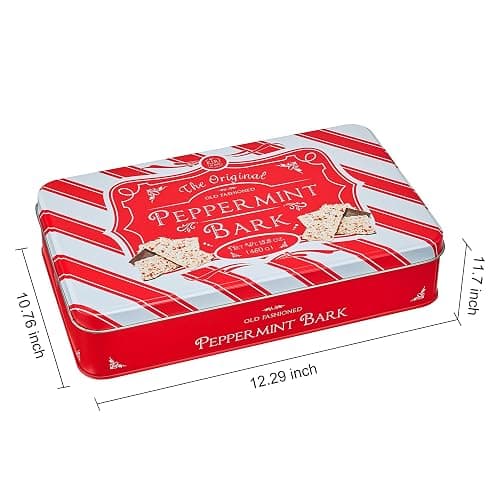 Kiri & Sons Handmade Layered Original Dark and White Chocolate Peppermint Bark - 1Lb Holiday Bark Assorted Squares - Christmas & Winter Candy, Sweets Gift Tin, Old Fashioned Treat, Stocking Stuffer thumbnail 4