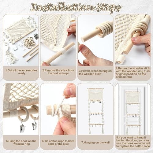 Dingion Headband Holder Hair Bows Organizer for Baby Girls Over Door Bows Holder 4 Tier Wooden Large Daisy Headband Hair Accessories Organizer Storage Decor Wall Hanging for Toddler Girls Room thumbnail 4