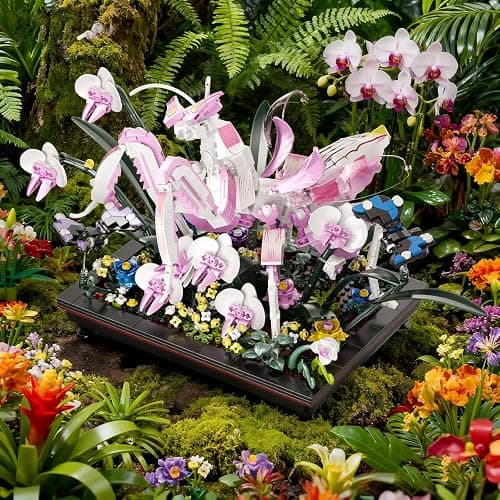 Orchid Praying Mantis Flowers Bonsai Building Set, Compatible with Lego Insects Nature Inspired STEM Kit for Adults, Stunning Desk Decor for Home/Office, for Boys Girls Aged 8-16+ 1077PCS thumbnail 2
