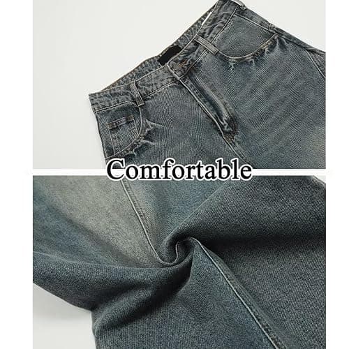 Baggy Barrel Jeans for Men Women Y2K Vintage Oversized Jeans Fashion Grunge Causal Straight Leg Denim Pants thumbnail 5