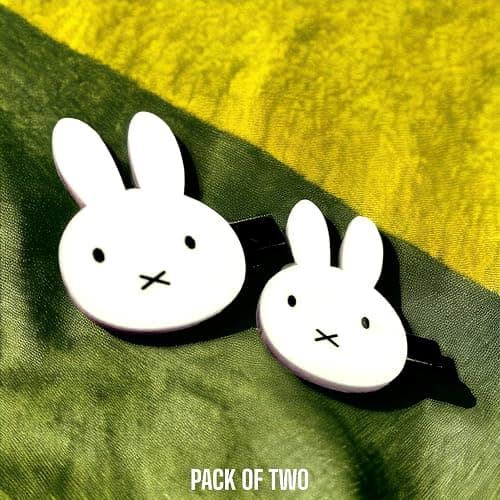 KOZUKI Hair Clip, Bunny Hair Clip, Japanese Hair Claw, White, Small (Pack of 2) thumbnail 4