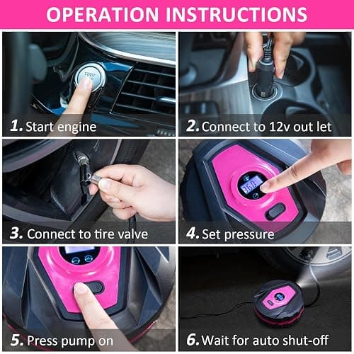 HLWDFLZ Car Emergency Kit with Portable Air Compressor - Roadside Emergency Kit for Vehicles, Winter Car Safety Roadside Assist Kit, Emergency Car Kit for Teen Girl and Ladies L-77 thumbnail 7