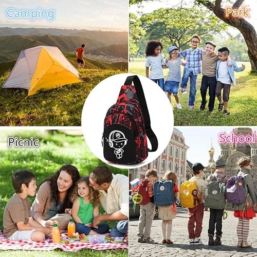 Bluboon Small Sling Bag Crossbody Bags Camouflage Fanny Packs Chest Bag Travel Chest Gifts for Boys thumbnail 4