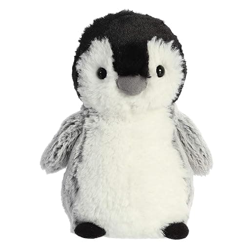 Aurora Mini Flopsie Pippin Penguin 8" Plush | Compact tummy-lying animals with bean-filled stability thumbnail 2