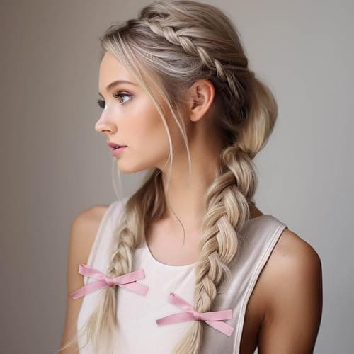 JGQUR 24PCS Hair Ribbons for Women - Small Hair Bows, Thin Bows for Girls, Ribbon Hair Clip Cute Hair Accessories for Daily Use, Birthday Gifts for Her, 8 Colors thumbnail 3