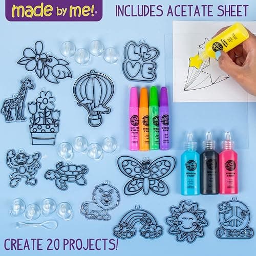 Made By Me Create Your Own Window Art, Paint Your Own Suncatchers, DIY Arts & Crafts Idea, Craft Kits for Kids, Crafts for Kids & Toddlers, Toddler Arts and Crafts thumbnail 4
