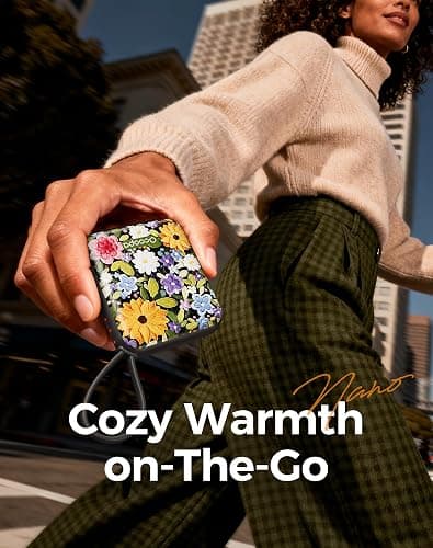 Ocoopa Hand Warmers Rechargeable UT5 Nano – Slim Electric Pocket Heater, Smart Temp Control, 14Hrs Battery, UL Safety, Artists in Bloom Design, Practical Gifts for Women, Christmas, Outdoor, Office thumbnail 8