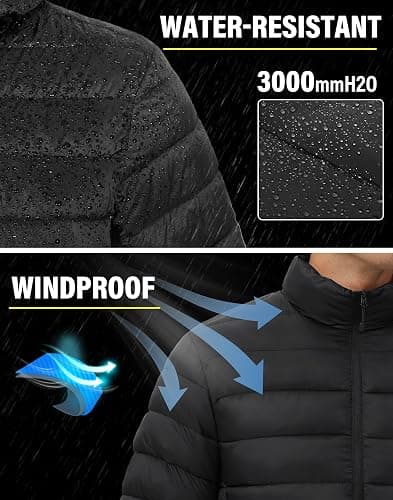 Pioneer Camp Mens Lightweight Packable Puffer Jacket Winter Insulated Puffy Coat Water Repellent Warm Quilted Jackets Travel thumbnail 4