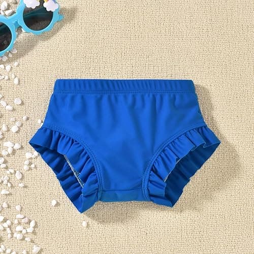 HINTINA Newborn Baby Girl Long Sleeve Swimsuit Bathing Suit with Hat thumbnail 6