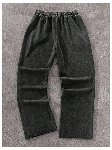 SOLY HUX Men's Y2k Baggy Sweatpants Straight Leg Drawstring Elastic Waist Hip Hop Casual Pants Streetwear thumbnail 2