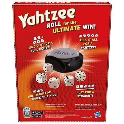 Hasbro Gaming Yahtzee Game, Fast-Playing Dice Games for Kids, Teens, and Adults, Strategy Games, Family Games for Kids, 2 or More Players, Ages 8 and Up thumbnail 2