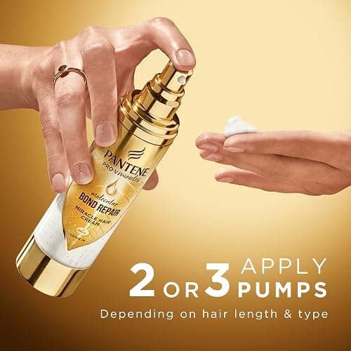 Pantene Bond Repair Shampoo + Conditioner + Deep Conditioning Treatment + 5in1 Lightweight Leave in Miracle Cream. Nourish & Strengthen damaged Hair. Repairs Split Ends. Repair Damaged hair bonds thumbnail 12