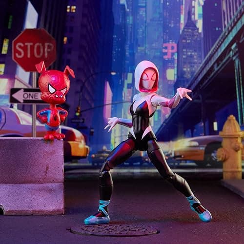 Hasbro Marvel Legends Series Spider-Man: Into The Spider-Verse Gwen Stacy 6-inch Collectible Action Figure Toy, with Spider-Ham Mini-Figure thumbnail 5