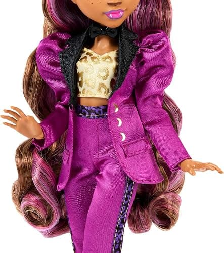 Monster High Doll, Clawdeen Wolf in Monster Ball Party Fashion with Themed Accessories Including Balloons thumbnail 3