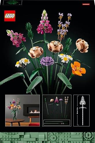 LEGO Botanicals Flower Bouquet - Artificial Flowers Set for Adults incl. Roses, Snapdragons, Poppies, Asters & Daisies - Home Decor Gift Idea for Women and Men - Botanical Collection - 10280 thumbnail 11