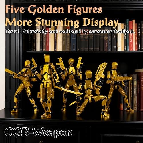 Gatling Gun T13 Titan 13 Action Figure Set【Assembled】, Robot Action Figure 3D Printed robo 13 Action Fidget Toys Dummy Figure Articulated, Lucky 13 for Collectors Desktop Decorations (Laser Purple) thumbnail 4
