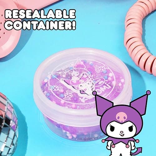 Kuromi SLIMYGLOOP Mix’EMS Slime, Collectible Charm with Fun Add-Ins, Hello Kitty and Pink Glitter Slime, Party Favors for Kids 8-12, Girls Toys Age 6-8, Sanrio Stuff thumbnail 5