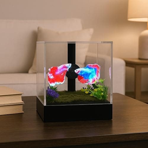 Showcase Holograms - Hologram Fish Tank | Holographic Aquarium with Moving Fish | Plug & Play, Lightweight & Durable | Perfect for Home, Office, Business or Gifts thumbnail 7