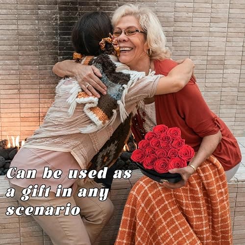 16-Piece Forever Flowers Heart-Shaped Box – Real Immortal Preserved Roses Lasting a Year, Perfect for Birthday, Girlfriend, Mother, or Wife, Valentine Day Gift for Her - Red thumbnail 7