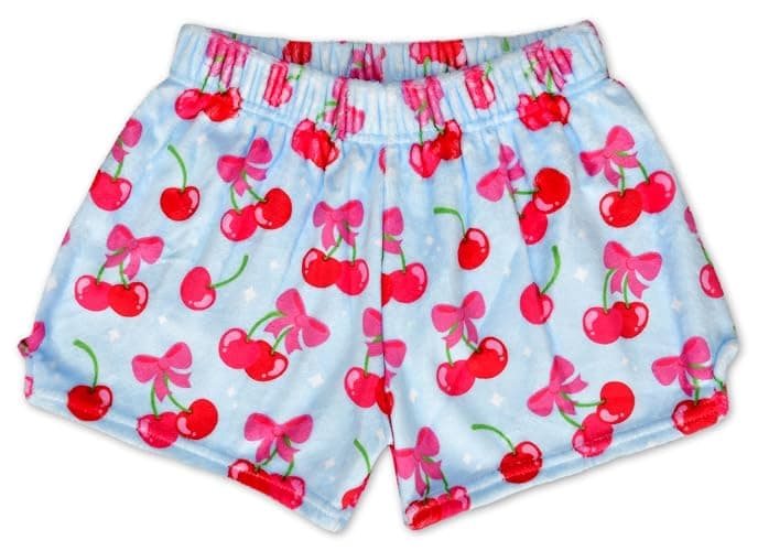 iscream Big Girls Silky Soft Plush Fleece Shorts - Pretty in Print Collection - Image 1
