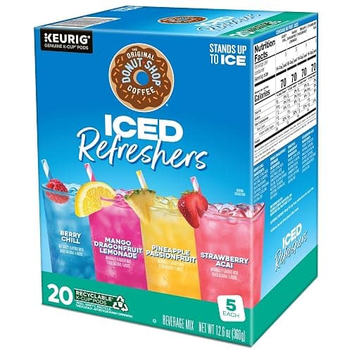 The Original Donut Shop, Iced Refreshers, Keurig Single Serve K-Cup Pod Variety Pack, Strawberry Acai, Pineapple Passionfruit, Mango Dragonfruit Lemonade, Berry Chill, 20-Count thumbnail 12