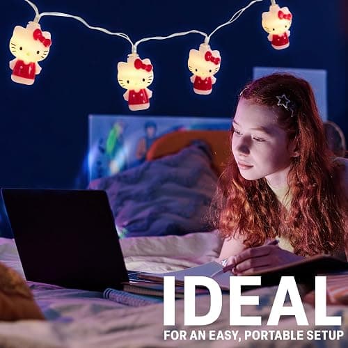 Hello Kitty Sanrio LED Lights for Bedroom String Fairy Lights for Girls Teens Kawaii Room Decor Indoor Anime Dorm Accessories Gifts for Her thumbnail 2