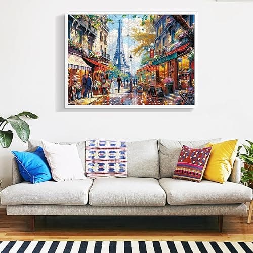 1000 Pieces Puzzle for Adults - Charming Paris Puzzle for Adults Children - Recycled Paper Jigsaw Puzzle 1000 Pieces - Fun and Challenging Family Game Great Gift Idea, Finished Size is 28 * 20 in thumbnail 6
