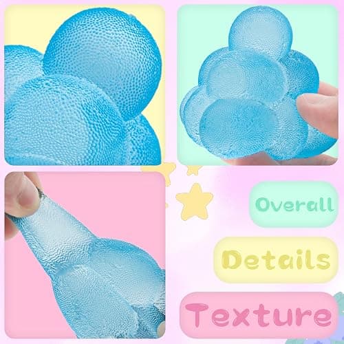 Funny Squeeze Fidget Toy, Slow Rebound Squishy Stress Relief Toy with Tactile Fun, Multi-Ball Stack Tactile Anxiety Relief Desk Fidget for Adults & Kids thumbnail 6