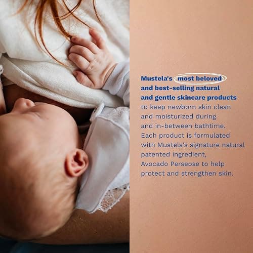 Mustela Newborn Arrival Gift Set - Baby Skincare & Bath Time Essentials - Natural & Plant Based - 5 Items Set thumbnail 4