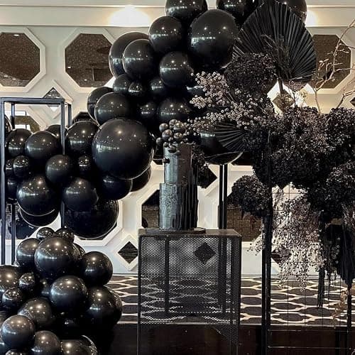 PartyWoo Black Balloons 140 pcs Different Sizes of 18 12 10 5 Inch Black Balloons Arch Kit Garland for Baby Shower Birthday Graduation Casino Gaming Anniversary Retirement Party Decorations Black-Y18 thumbnail 5