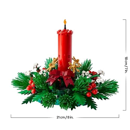 LEGO Centre de Table de Noël - Jouet avec Bougie, Baies Rouges, Étoiles Dorées & Feuillage - Décoration de Table - Activité en Famille - Cadeau Festif pour Ado Fille ou Garçon dès 12 Ans 40743 thumbnail 3