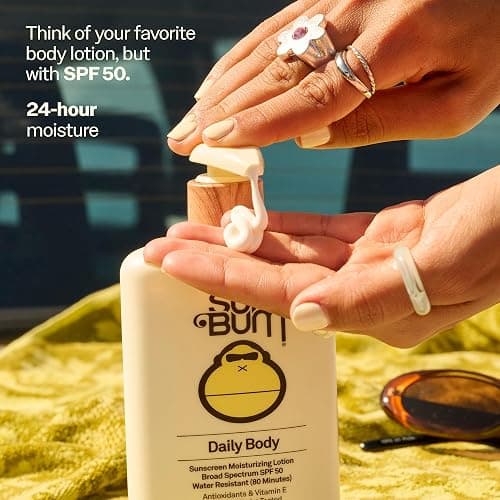 Sun Bum Daily SPF 50 Sunscreen Body Lotion - Broad Spectrum Moisturizing Sunscreen with Vitamin E - Vegan and Hawaii 104 Act Compliant (Without Octinoxate & Oxybenzone) - Dermatologist Tested - 8 oz thumbnail 2