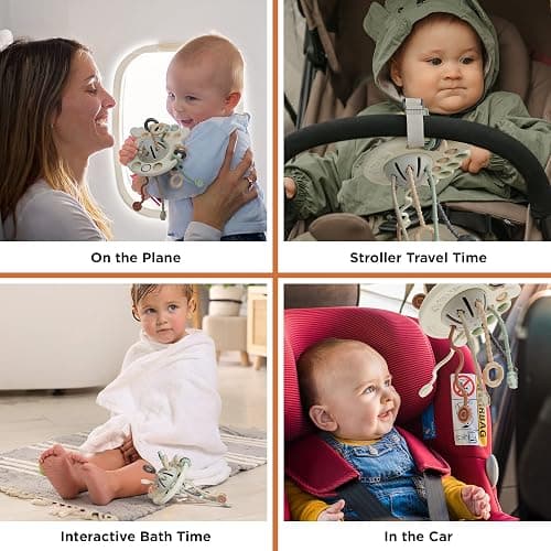 GOPO TOYS Baby Airplane Toys – Montessori Silicone Pull String Fidget for Babies 18 Months+ – Travel Toy for Plane, Car, and Stroller – Teether & Sensory Play thumbnail 7
