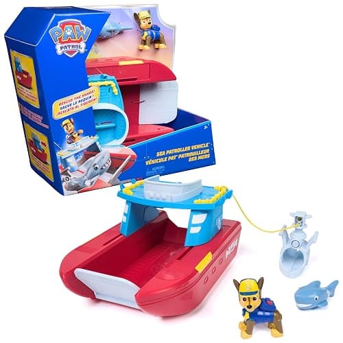 Paw Patrol Sea Patroller Vehicle with Chase and Shark Figure - Image 1