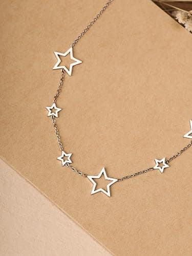 Sacina Gothic Y2k Star Choker Necklace, Star Necklace Y2k, Christmas New Year Jewelry Gift For Women thumbnail 5