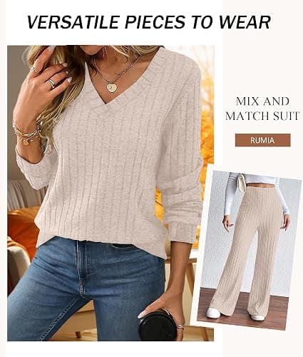 RUMIA Lounge Sets for Women 2026 Vacation Matching Track Suits Sweater Fall Outfits (S-2XL) thumbnail 3
