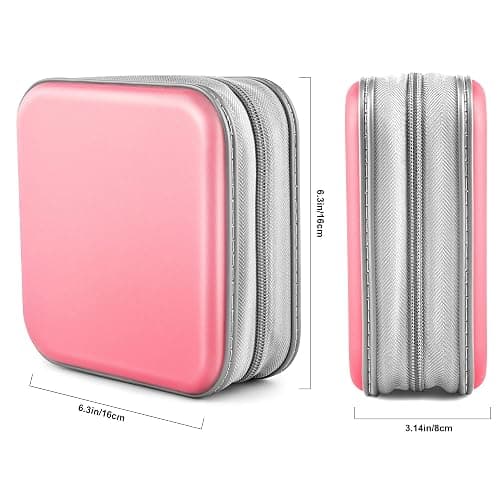 Bivisen CD Case, DVDs Wallet Holder, CD/DVD Case Wallet 40 Discs Heavy Duty Bag Binder Storage Booklet Album (Light Pink) thumbnail 6