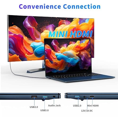 16 Inch Laptop Computer, Gaming Laptop 2025, 16GB RAM 1TB SSD, N150 Processor(Up to 3.6GHz), FHD 1920 * 1200, 180° Open, Backlit, BT4 WIFI5, Windows 11 Pro, 6000mAh/46.2Wh, Premium Navy thumbnail 9